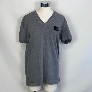 Dolce and Gabbana Gray w Logo Patch T-shirt